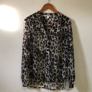 Diane Von Furstenberg Leopard Silk Blouse